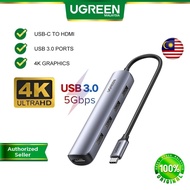 UGREEN 5 in 1 USB C Type C 3.1 to 4K 30Hz HDMI HD USB 3.0 Port 5GBPS Transfer Speed Multiport Adapte