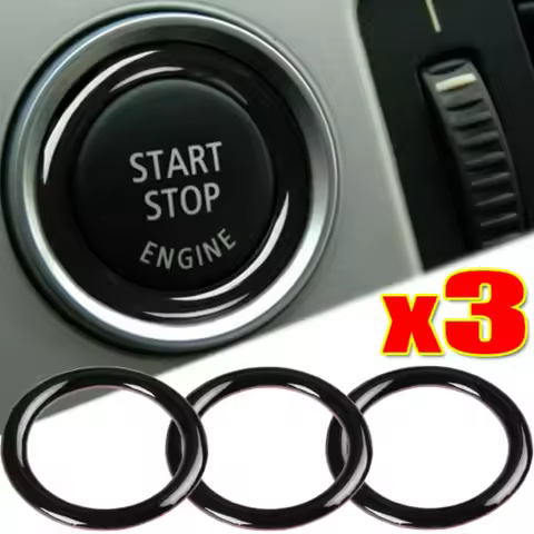 Car Engine One Start Stop Push Button Ignition Key Circle Sticker 1/3pcs Trim Decal for BMW 3 Series