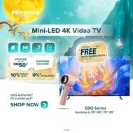 [2025 New Arrival] Hisense 55-85 inch Mini-LED/ QLED / HDR10+ / Dolby Vision Atmos /  144Hz AI MINI 