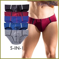 ⊙ ♙ § NATHANIEL BRIEF FOR MEN | ABRAHAM | LOGANJAMES | ERICSON | COLBY | 5-IN-1  MULTIPACK