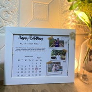 custom gift ulang tahun plus bingkai minimalis | hadiah wisuda | happy anniversary | kado buat cowo