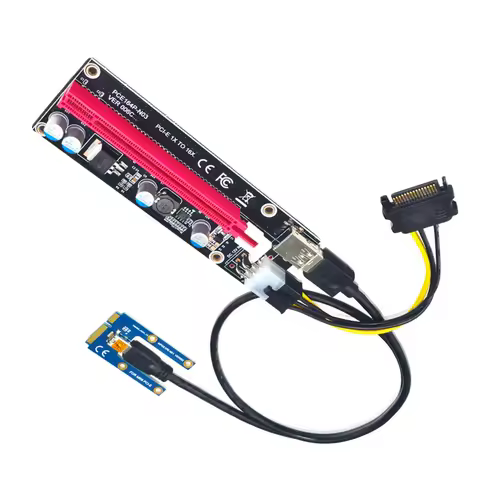 PCE164P-N03 Mini PCI-E to 16X Riser Card External GPU Adapter for Laptop/Desktop with 60cm USB Cable
