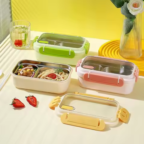 Hot 304 Portable Lunch Box, Stainless Steel Lunch Box, Office Worker, Student Lunch Box, Microwave O