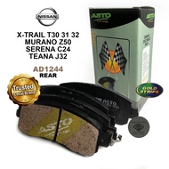 Asto [AD1244] Rear Brake Pad - Nissan  X-Trail Murano Teana Serena C24 Rear Brake Pad