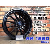 NEW RIM 16 LENSO DIABLO myvi jazz city vios yaris swift fiesta saga persona iriz