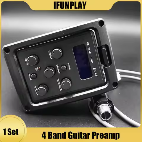 EQ-4T 4 Band Acoustic Guitar Preamp Electric Guitar EQ Equalizer Acoustic Guitar Preamp EQ Pickup wi
