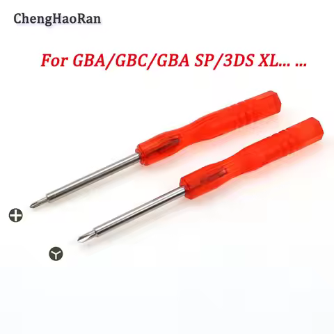 1PC Red handle Cross Triangle Screwdriver for PS4/PS5/PSP/PSV/GBA/GBC/GBA SP/Wii game machine Y + sc