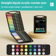 LORDWEY & ENMY 24/80 Colors Direct Liquid Acrylic Markers Soft Tip Non-Transparent Blendable Art Mar