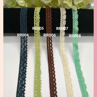 1 METER - KNITTED LACE 1CM WIDE HOOK LACE/