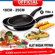 READY STOK Teflon Set 2 Pcs Fry Pan Set 18 cm dan 25 cm / Gratis Packing Dus dan Bubble Wrap / Teplo