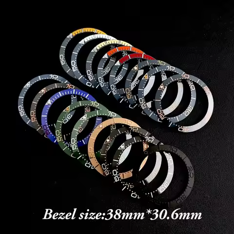 38mm bezel men's watch high-quality bezel tilted bezel green glowing bezel suitable for 42mm case wa