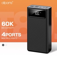 Allparts 60000mAh Powerbank Full Capacity 4 USB Charge Ports PD Fast Charging Power bank LED Digital