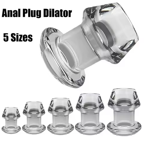 Anal Plug Dilator Hollow Butt Plugs Tunnel Cleaning Expansion Masturbator Shower Enema Prostate Mass