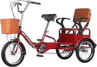 Home Office Foldable Adult Tricycles Single Speed Adult Trikes 16 Inch 3 Wheel Bikes Three-Wheeled Cruise Trike with Front &amp; Rear Baskets for Recreation Shopping Picnics