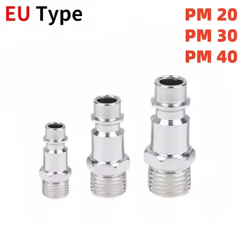 EU Fitting PM20 PM30 PM40 European Standard EU Euro Type Quick Coupling Connector Coupler For Air Co