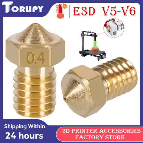 Wholesale E3D V5-V6 3D Printer Hotend Nozzle 1.75m Brass Material 2.0mm Inner Diameter Suitable For 
