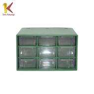 Satu Keluarga Kotak Laci Perhiasan kotak Aksesoris Mini 9 Sekat C804 Storage Box Kotak Penyimpanan