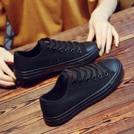 [Ready stock] -- all black cloth shoes men s shoes work shoes black shoes men s canvas shoes men lab