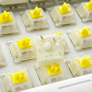 Gateron KS-3X1 Pro V2 Milky Yellow Pre-lubed Switches 5-Pin Linear Switches Compatible with All MX M