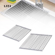 [Lstjj] Roll up Dish Drying Rack Foldable Lightweight Drainage Rack Dish Drainer Dish Rack for Household Fruits Cookware
