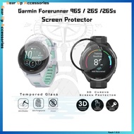 3D Full Cover Screen Protector Film/Tempered Glass Protector For Garmin Forerunner 965 | Forerunner 