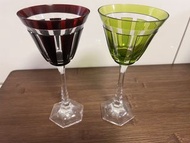 【中古絕版】德國Nachtmann Avignon套色水晶高腳杯