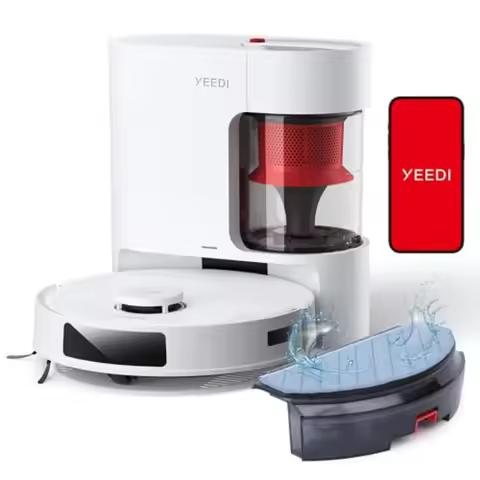C12 Plus Robot Vacuum Mop with 8000Pa Suction Bagless 7-Week Bin PureCyclone and ZeroTangle Brush Sm