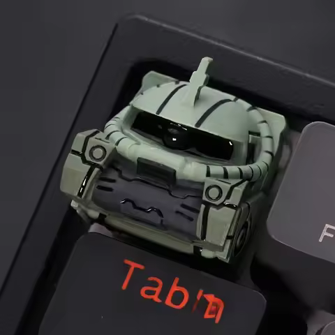Mecha Theme Anime Keycaps Resin Keycap Zaku Red Custom Key Caps Mechanical Keyboard Artisan Keycap P