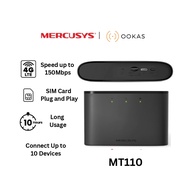 Mercusys MT110 4G LTE Mobile Wi-Fi with 150 Mbps Fast WiFi Speed and 2200mAh Long Usage Battery for 