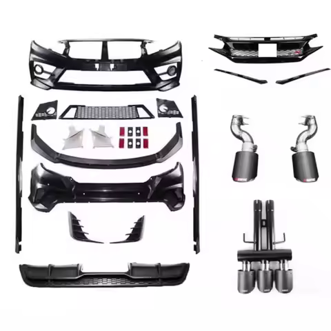 New Style Front Rear Bumper Grille Tail Wing Assembly for Honda Civic 16-19 Modified FC-450 Style Bo
