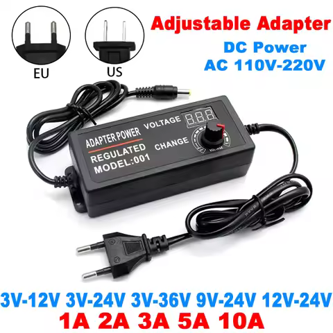 DC To AC 3V-12V 3V-24V 3V-36V 9V-24V 12V-24V 1A 2A 3A 5A 10A Adjustable Adapter For 2835 COB 5050 an