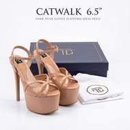 Pageant high heels - 6.5 inch nude color platform pageant high heels