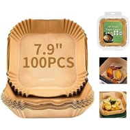 Air Fryer Disposable Paper Liner, Rectangular for Ninja 2-Basket Air Fryer, Natural Non-stick Parchm