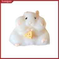 huangyan|  Hand-sized Hamster Toy Durable Hamster Toy Cheese Hamster Squishy Toy Slow Rising Stress Relief Squeeze Toy for Kids Adults Cute Animal Sensory Fidget Toy Birthday Gift