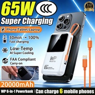 ✈CCC&Airplane Safe✈ WP 3C Powerbank Fast Charging 20000mAh 65W Super Flash Charge Slim Portable Powe
