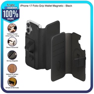 Ringke for iPhone 17 Folio Grip Wallet Magnetic Black Hitam Case Leather Kulit Casing Melindungi Lay