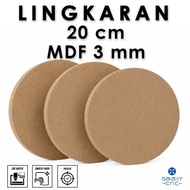 20 cm circle - 3 mm MDF - MDF board wooden MDF board/