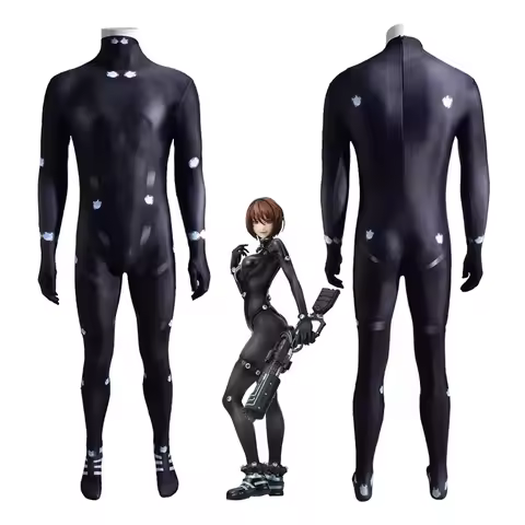 Anime Gantz Cosplay Costume Zentai Yamasaki Anzu Black Suit One-Piece Bodysuit Unisex Digital Printi