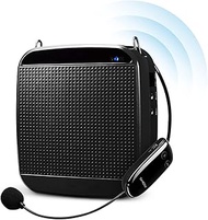 Wireless Voice Amplifier Teachers,SHIDU Portable PA System Megaphone Speaker with Microphone Headset,18Watts/300 Yard Range/ Bluetooth5.0/Work of 7 hrs,for Teaching, Coach and Instructors, conferences