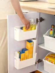 1個塑料保鮮盒壁掛收納盒,適用於廚房、浴室和冰箱收納水果、蔬菜、冷凍庫食品