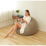 Inflatable Sofa Bed Set Lazy Single Person Bean Bag PVC Flocking Sofa Napping casual and comfortable