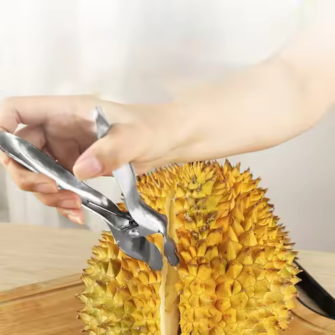 1Pc Durian Opener Manual Durian Peel Breaking Tool for Restaurant Grocery Party Stainless Steel Frui