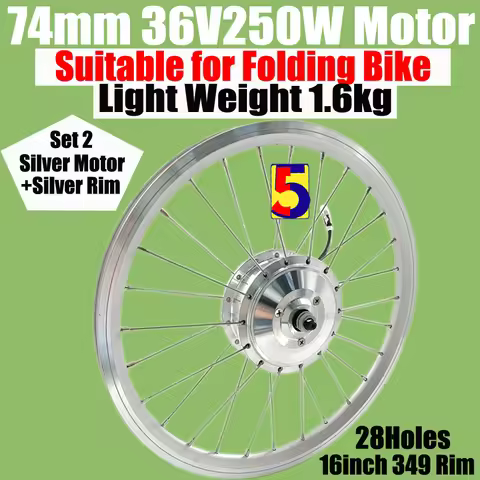 1.6kg Ebike 36V 250W 74mm Motor+KT 15A Controller Kit 36V 250W Front Gear Hub Motor 28 Holes Suitabl