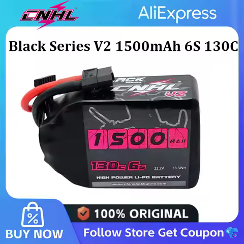 CNHL Black Series V2.0 1500mAh 22.2V 6S 130C Lipo Battery with XT60 Plug For Quadcopter Drone Airpla