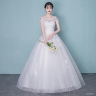 Ninang Dress   Light wedding dress 2021 new one-shoulder bride simple high-waisted pregnant women t