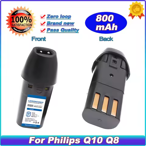 800mAh Battery for Philips Q10+ Q10 Q10S X5 R8 Q8 XQ8 1128 5190 HC11K Hair Clipper BaoRun P2 P3