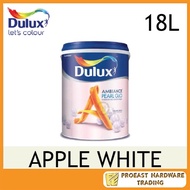 ICI DULUX [ 18L  ] ( 25074 Apple White ) Ambiance Pearl Glo Wall Paint