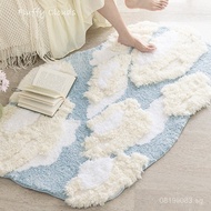 Home Cloud Water-Absorbing Flocked Sofa Carpet Bedroom Non-Slip Mat Coffee Table Rug Bedside Rug One