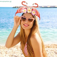 MUSEWEAR Hawaiian Party Headband, Pineapple Coconut Tree Party Props Hairband, Funny Flamingo Hairba