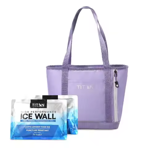 10 Can 7 qt Insulated Cooler Tote with Ice Walls for Picnics, Beach Travel Lavender Color, Leak-Proo